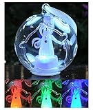 BANBERRY DESIGNS Nurse LED Ornament - Glass Ball Ornament with a Light Up Nurse Figure Inside - LED color changing lights - Hand Painted Christmas Ornaments