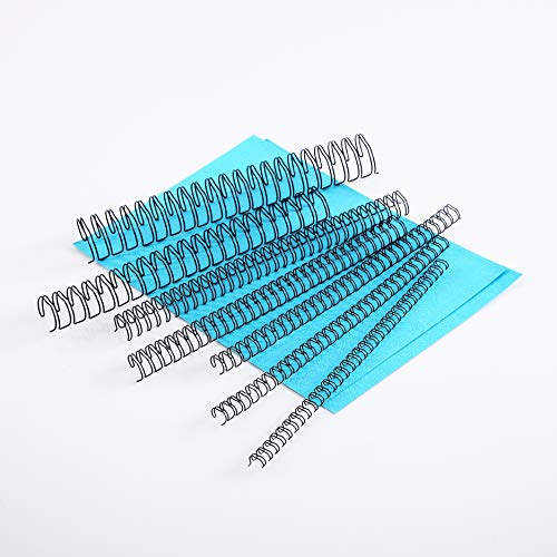 BNC Double Loop Wire Binding Rings 3:1 21 Holes Black Color Pack of 50 (3/4 Inches) - Thumbnail 7
