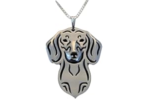 Ginger Lyne Collection Dachshund Dog Drop Dangle Earrings and Necklace Set for Girls Women Sterling Silver Cute Puppy Pet Jewelry