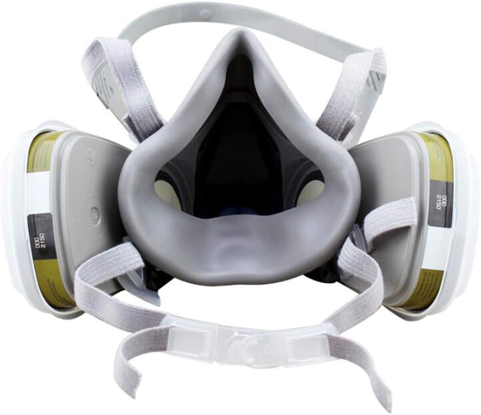 FJNS Half Facepiece Respirator Gas Mask, Professional Organic Steam Respirator Widely Used in Organic Gas, US Certification, Paint Spray, Chemical, Woodworking