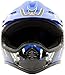 Typhoon Youth Kids Offroad Gear Combo Helmet Gloves Goggles DOT Motocross ATV Dirt Bike MX Motorcycle Blue Black, Large