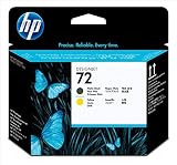 HP 72 Matte Black Yellow DesignJet Printhead C9384A view 2