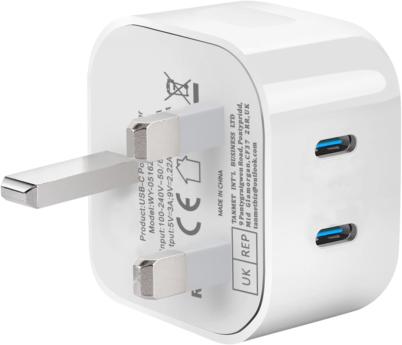 USB C Plug,20W Fast Charger Plug UK Compatible with iPhone 17 air/16/15/15 Pro/15 Pro Max/14/14 Pro/13/13 Pro/12/12 Pro/11/ipad,Type C Plug Fast Charging for Watch Dual Port USBC Wall Plug