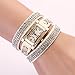 Geneva Women's Rhinestone Braided Winding Wrist Watch