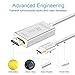 USB C to HDMI 6.6FT,Lesvieo USB Type C to HDMI 4K@60Hz Braided Cable(Thunderbolt 3 Compatible)-Easily use a Second Display for 2017 MacBook Pro,ChromeBook Pixel,Galaxy S8/S8 Plus,G5