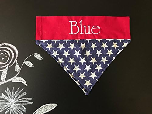 Personalized Patriotic Dog bandana/ Pet Bandana Red/Patriotic Pet Gift/New Puppy/Over the Collar bandana/Dog Bandana/Dog Pet Neckwear