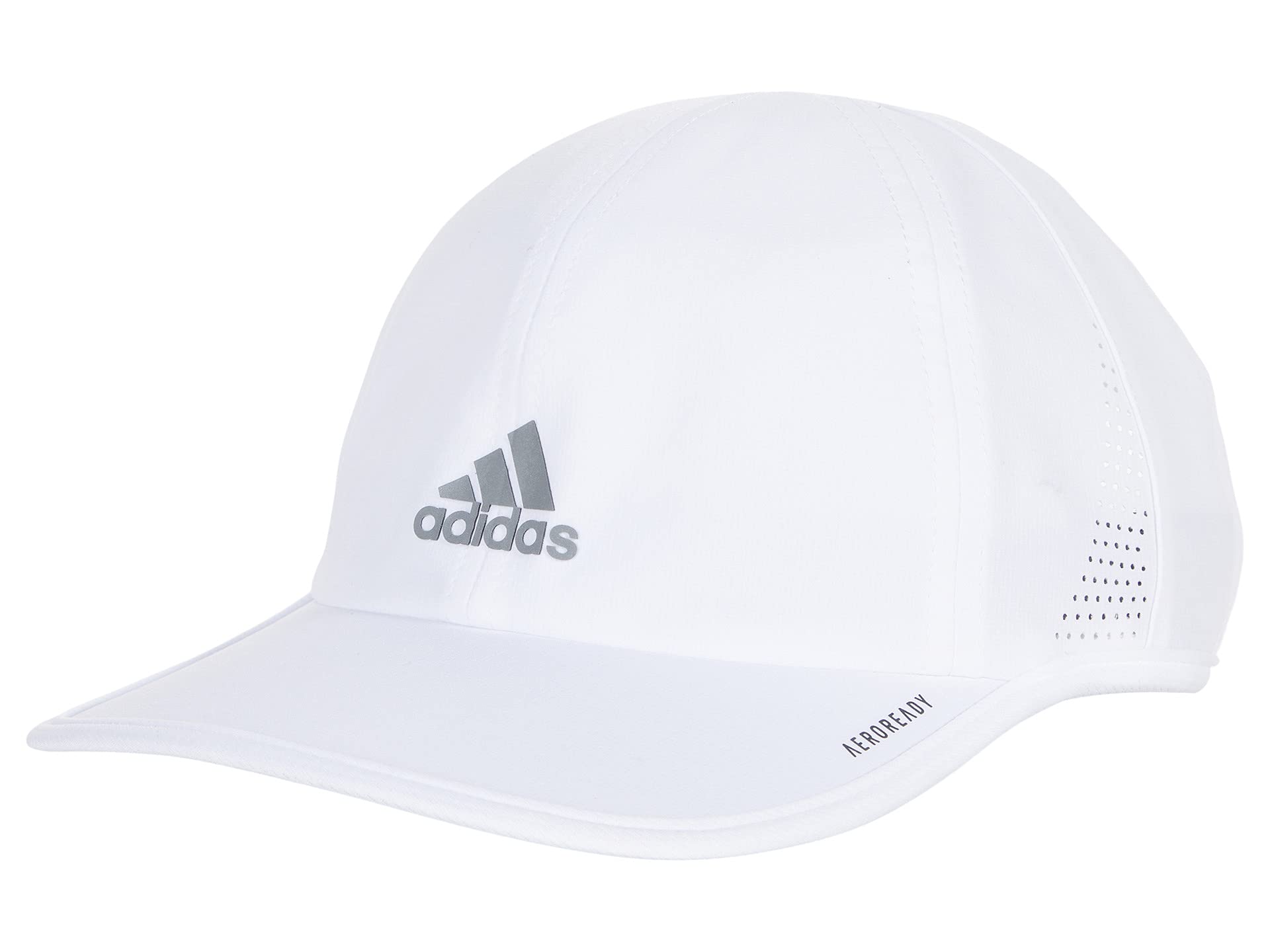 Photo 1 of adidas Women's Superlite Hat, Relaxed-fit Adjustable Workout Sports Cap, White/Silver Reflective/2.0, One Size