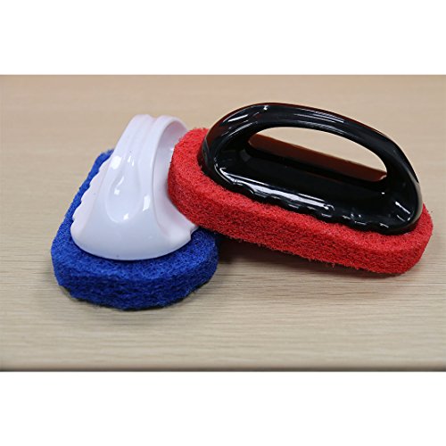 Handle Sponge Brush Cleaning for Kitchen Bathroom Tub Scrubbing Shower Bathtub Scrubber, pool Cleaning, Set of 2