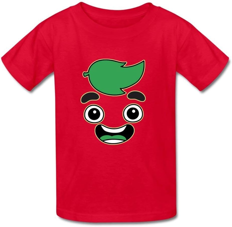Little Boys Girls Summer Guava Juice Face Logo Apparel Tee Shirt Vintage Tshirt Short Sleeve T-Shirt CEW Neck Clothes Shirts Red