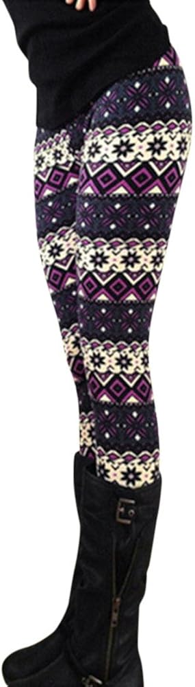 Shimigy Christmas Fashion Women Lady Elasticity Skinny Printed Stretchy Pants Leggings