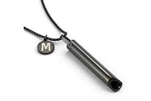 CBZWGH Stainless Steel Breathing Necklace,Mindful Breathlace Nnecklace,Strong Chain - Breathing Necklace for Breathwork,Anxiety Stress Relief Meditation Tools