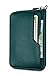 Vaultskin Slim Minimalsit RFID Blocking Wallet for Men - Leather Zipper Wallets for Men and Women with Coin Pocket, Card Holder & Front Pocket, Ideal Gift (Green, Notting Hill)