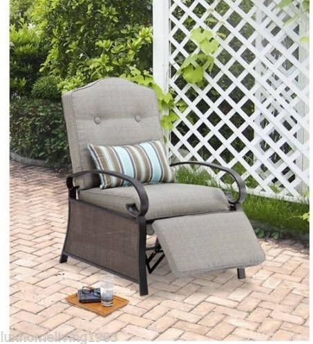 Amazon Com Mainstays Outdoor Chair Recliner Patio Lawn Sun Deck