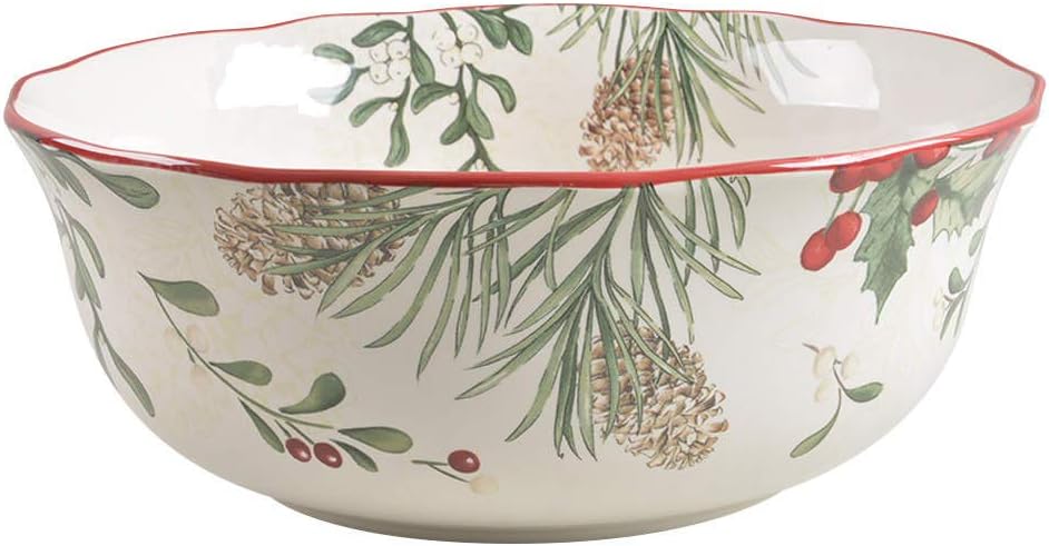 Better Homes and Garden Winter Forest Round Serving Bowl