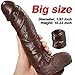 Realistic Dildo, Huge Penis with Strong Suction Cup for Hand-Free Play Vagina G-spot Anal Simulate, Big Cock with Curved Shaft and Balls for Women Masturbation