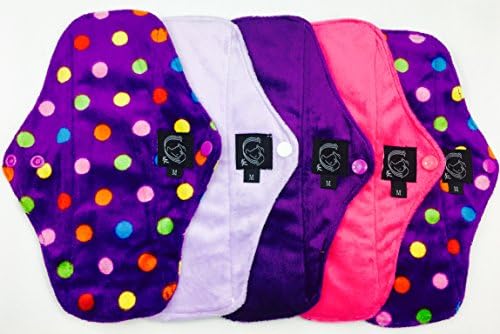 Regular Purple Minky Collection - 5 Pack Cloth Sanitary Pads