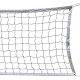 NKTM Outdoor Sports Classic Volleyball Net for Garden Schoolyard Backyard Beach (32 Feet x 3 Feet) Poles Not Included