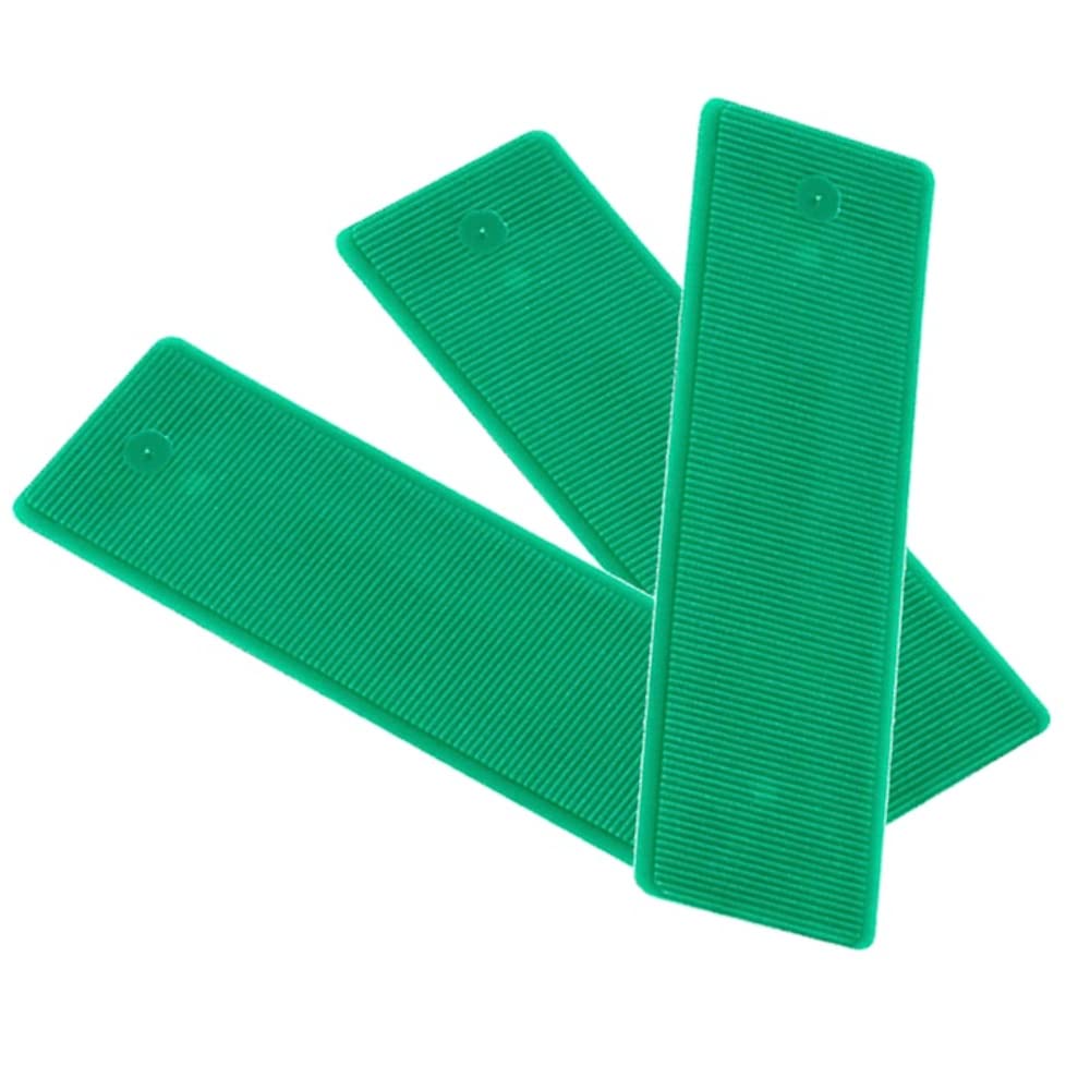 Merriway BH07795 (100 Pcs) Window Glazing Flooring Packer Shims, 100 mm x 24 mm x 1 mm, Green - Pack of 100 Pieces