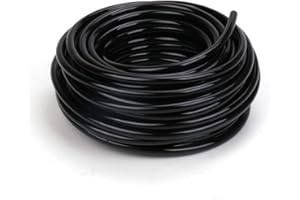 Flantor Garden Irrigation Tubing,1/4" Blank Distribution Tubing 50ft Flexible Tubing,Watering Drip Automatic Irrigation Equipment Set for Garden Greenhouse,Flower,Patio,Lawn (50 ft)