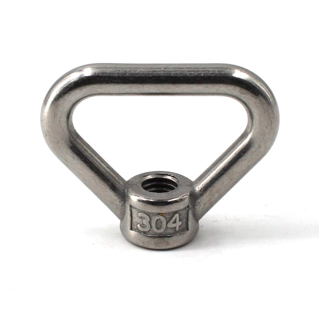 SeeRaphee 304 Stainless Steel M24 Triangle Ring Shape Lifting Eye Nut Set Threaded Nut Fastener