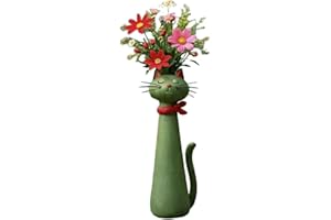 Handcrafted Quirky Cat Vase, Quirky Cat Vase, Whimsical Ceramic Ca T Flower Va Se, Funny Cats Flower Vases Ornaments, Funny K