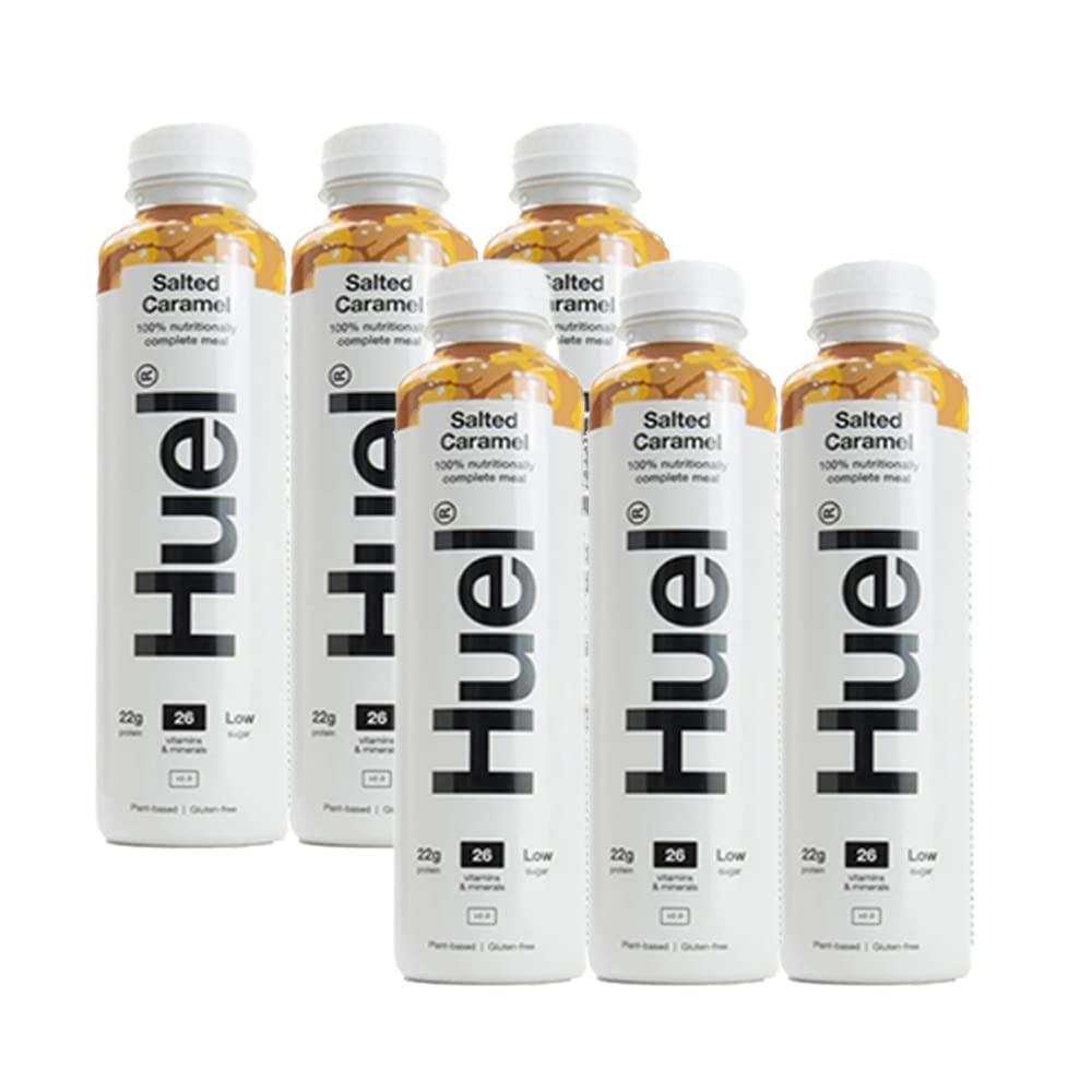 Huel Ready to Drink Nutritionally Complete Meal Salted Caramel Flavour Plant-Based Gluten-Free (6 x 500ml)