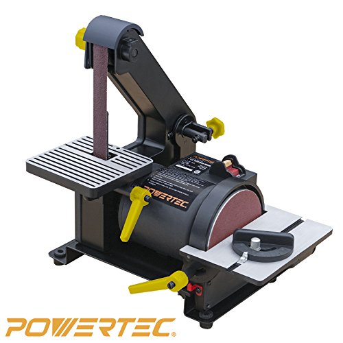 POWERTEC BD1500 Belt Disc Sander for Woodworking | 1 in. x 30 in. Belt Sander with 5 in. Sanding Disc