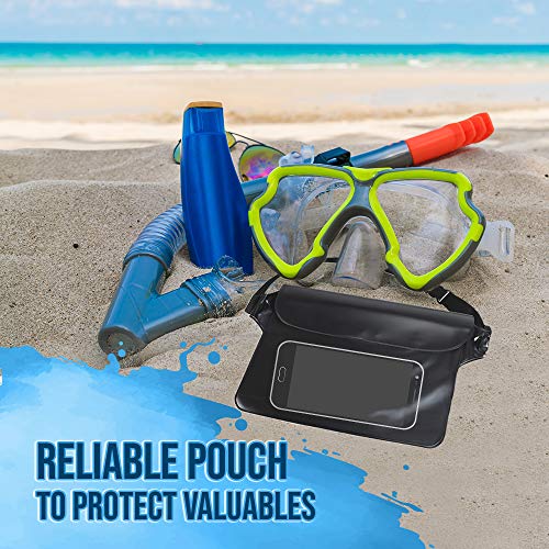 Waterproof Fanny Pack (Set of 2), Waterproof Phone Pouch Waist Bag, Dry Bag Waist Pack for Travel & Cruise Essentials, Waterproof Beach Bag, Waterproof Passport Holder, Swimming Pool Bag & Money Belt - Thumbnail 2
