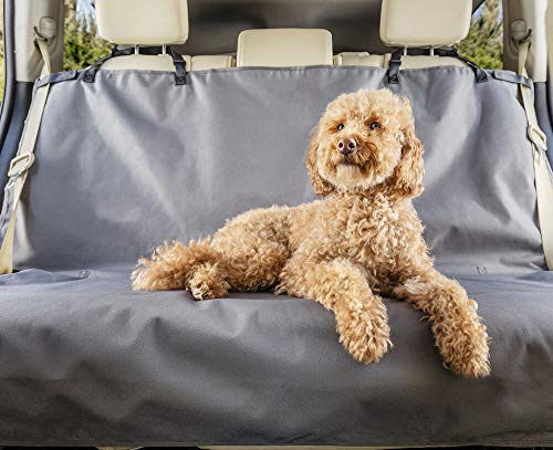PetSafe Happy Ride Bench Seat Cover - Fits Cars, Trucks, Minivans and SUVs - Waterproof Area Protection - Durable Vehicle Seat Protector - Grey