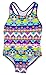 Speedo Big Girls' Solid Infinity Splice One Piece Swimsuit (10, Purple Aztec)