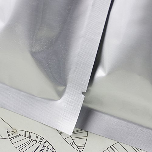 Silver Aluminum Foil Mylar Bag Vacuum Bags Sealer Double-sided Safety - Coffee/Nuts/Cosmetic Sample Giveaway - Long Term Storage Wrapping 100 Pcs (69cm(2.4in3.5in))