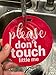 THREE LITTLE TOTS – Pink Please Don't Touch Baby Car Seat Sign or Stroller Tag - CPSIA Safety Tested