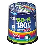 三菱ケミカルメディア Verbatim 1回録画用 BD-R(Video) 100枚 VBR130RP100SV4 (片面1層/1-6倍速/100枚)