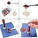 Augshy 300 Pcs Octagon Sealing Wax Beads with Stamps Seal Sealing Wax Melting Spoon and Sealing Wax Sticks Candles for Sealing Wax Stamp，22 Colors