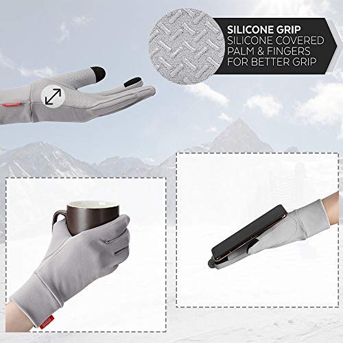 image for Aegend Running Sports Gloves Winter Lightweight Touch Screen Warm Glov