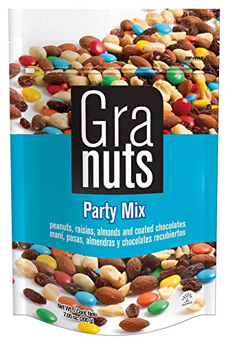 GRANUTS SHARING SIZE, CHOCOLATE COATED CANDIES, PEANUTS, RAISINS AND ALMONDS, 7.05 OZ PER PACK, PACK OF 1