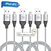 BYZ iPhone Charger Charging Cable 6ft Lightening Cable - 3 Pack iPhone Cable USB Sync & Charging Cord for iPhone X iPhone 8 8 Plus 7 Plus 7 6S Plus 6 Plus, iPad 2 3 4 Mini, iPad Pro Air, iPod - Silver