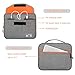 Electronics Bag, Jelly Comb Electronic Accessories Travel Cable Organizer Waterproof Cord Storage Bag for Cables, iPad (Up to 11''),Power Bank, USB Flash Drive and More-(Orange and Gray, 11in)
