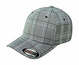 Premium Original Flexfit Glen Check Plaid Hat Baseball Blank Cap Fitted Flex Fit 6196