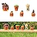FORUP Carved Give Thanks Turkey Decoration, Decorative Accessories Turkey, Pumpkins, Apples and Haystack for Autumn Fall Thanksgiving Harvest Home Decor
