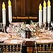 12 Pcs Battery Operated Led Flameless Floating Candles Lights With Timer For Party Decor,Window Candlesticks,Electric Fake Taper Candle For Halloween/Christmas/Thanksgiving/Birthday/Church Decorations