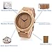 Bamboo Wooden Watch with Genuine Leather Strap Japanese Quartz Movement (Men, Brown 4)