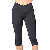 Terry Glamazon Knicker Cycling Padded Bike Capris for Women, 18" Inseam, Crossover Waistband, Fleet Air Chamois