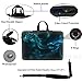Meffort Inc 15 15.6 inch Neoprene Laptop Sleeve Bag Carrying Case with Hidden Handle and Adjustable Shoulder Strap - Blue Dragon Design