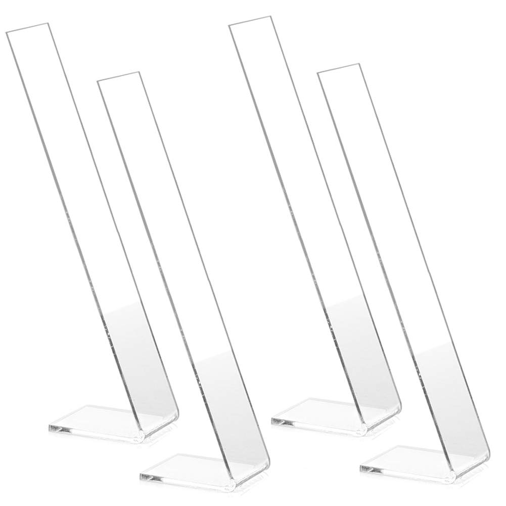 Photo 1 of lasenersm 4 Pieces Clear Acrylic Hair Clip Display Stand L-Shaped Hairpin Display Holder Barrette Display Stand Holder Hair Clip Organizer Stand Holder, Transparent