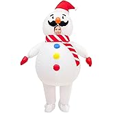 Arokibui Inflatable Snowman Costume Funny Blow up Christmas Costume Cosplay Party Halloween Christmas Suit Festival Parade Carnival Suit