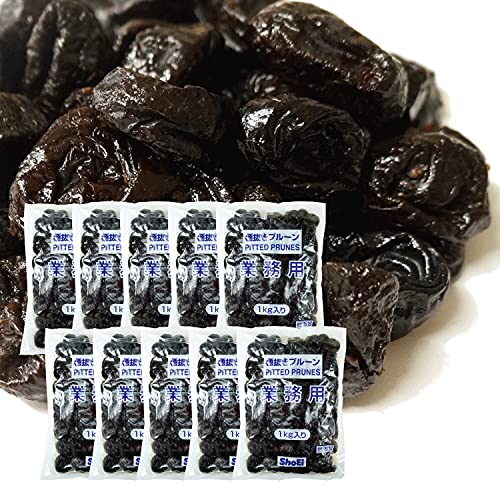 正栄食品工業 種抜きプルーン (1kg×10) カリフォルニア産 砂糖不使用 オイル不使用 の商品画像