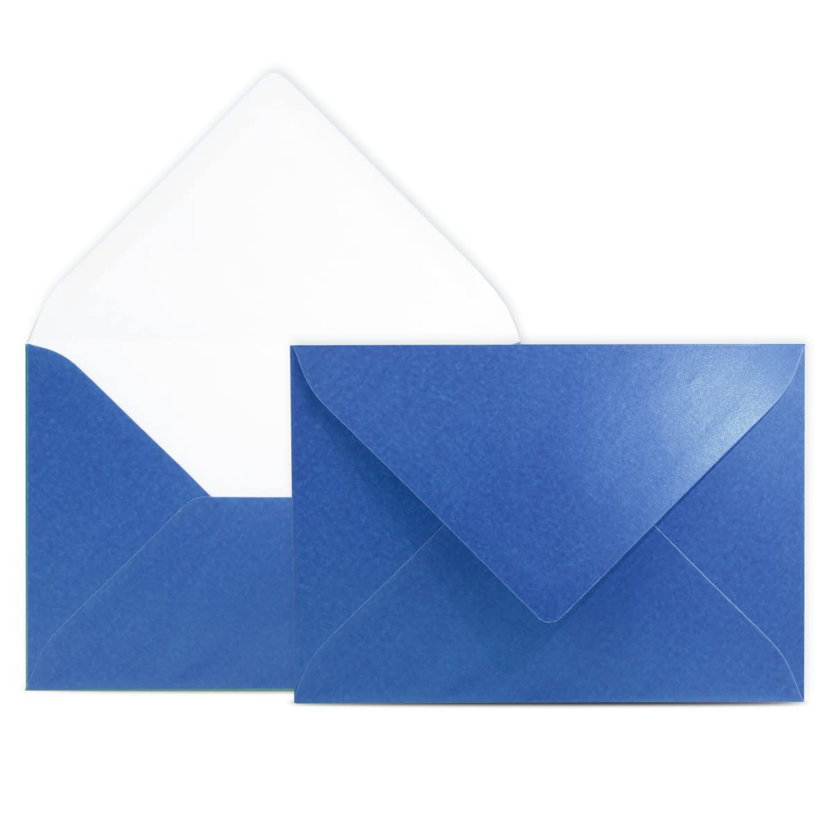 Colours-4-you Envelopes DIN C6 Blue Metallic 11.4 x 16.2 cm with 90 g/m² Gummed Seal Tip Flap Envelopes without Window Pack of 50