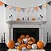 24 Pcs/23 Feet Fabric Banner,Colored Pennant Flag,Vintage Triangle Bunting,Hanging Cotton Garland for Baby Birthday Shower,Wedding Theme Party,Window Decorations(Orange).