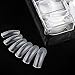 NMKL 312PCS/Box Full Cover Clear Dual Forms Nail System UV Gel Acrylic Nail Mold Artificial Nail Tips with Scale 12 Size